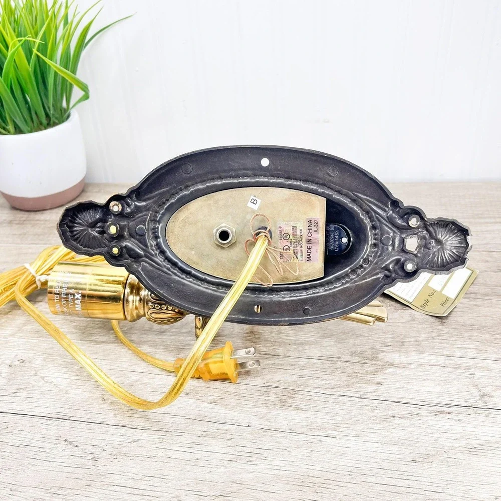 Brass Victorian Wall Light: Gold Swing Arm Lighting